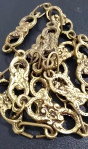 1 metro de corrente de bronze para lustre + 1 desvio de lustre de bronze