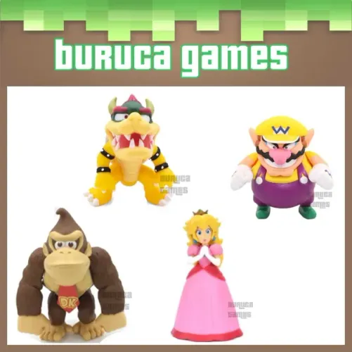 Miniaturas bonecos turma Super Mario Bros e Donkey Kong,  Valor Unitário (Novos)