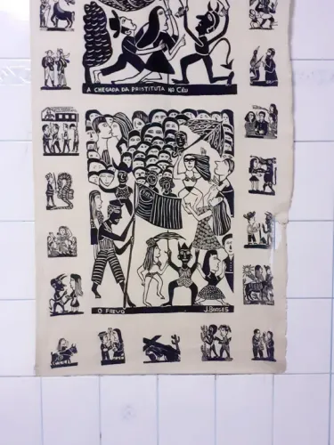 Xilogravura J.Borges 1,39x 65 cm