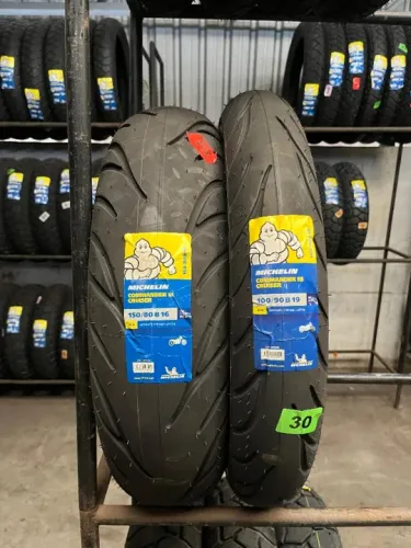 Par de Pneu Michelin Commander 3 150/80-16 e 100/90-19 Harley Davidson 883/XL1200/Iron 883