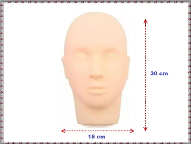 Cabeça para treino de maquiagem - micropigmentação e cílios