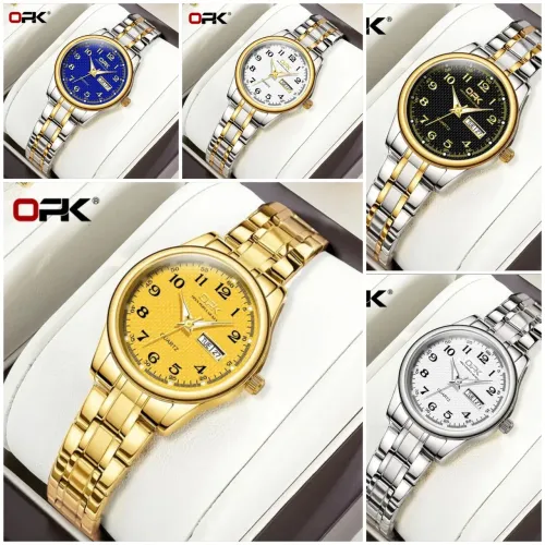 Relógios feminino opk com data indicada de dia na semana