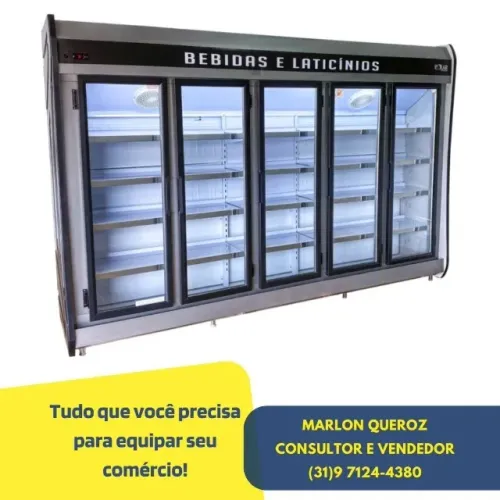 Expositor Refrigerado 5 Portas