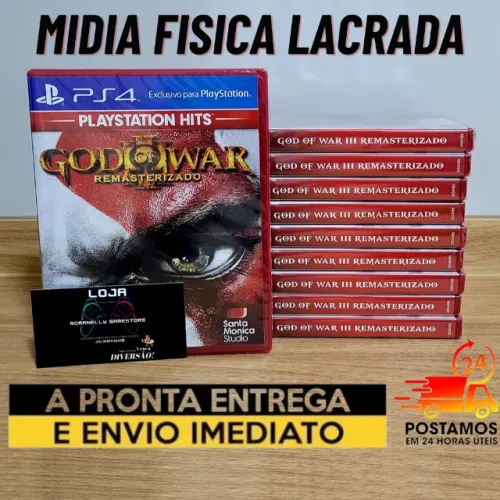 Jogo PS4 God Of War 3 Remaster em Midia Fisica Novo Lacrado - Faço envio pela OLX