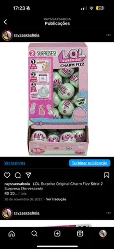 LOL Surprise Original Charm Fizz Série 2  Surpresa Efervescente R$ 20