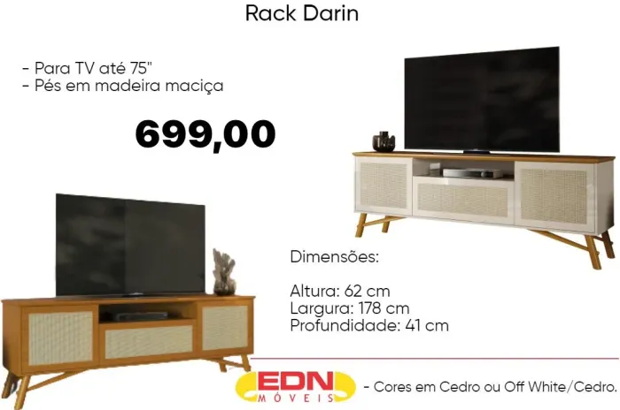 Rack Darin para TV até 75'' - Novo ENTREGA HOJE !!!