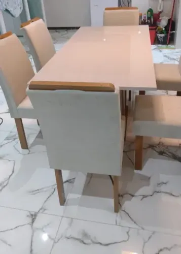 Mesa de jantar 6 cadeiras 1,60 x 0,80 tampo de vidro entrego hojeR$ 1.750 a vista