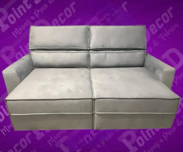 Sofá Itália Design Moderno Reclinável e Retrátil