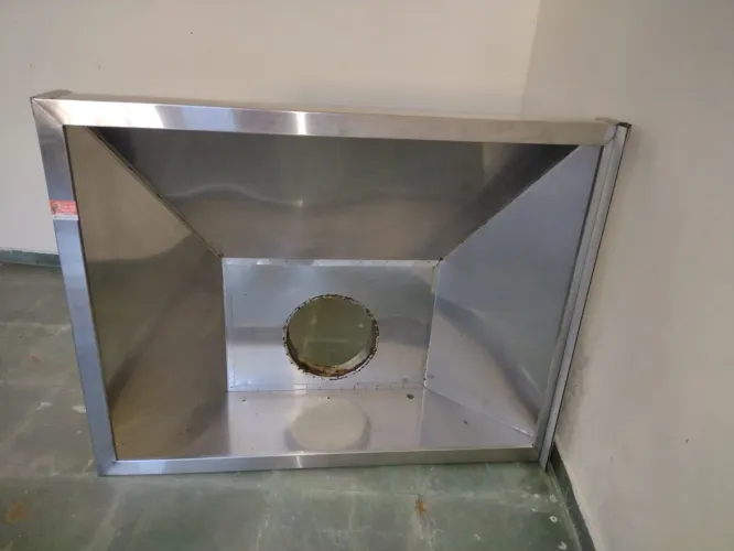 Coifa industrial de aço inoxidável