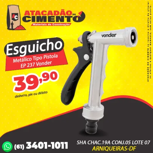 Esguicho Metálico Tipo Pistola EP 237 Vonder