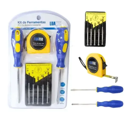 Jogo Ferramenta kit Chave precisão 6Pcs Trena Fenda Philips - LUATEK