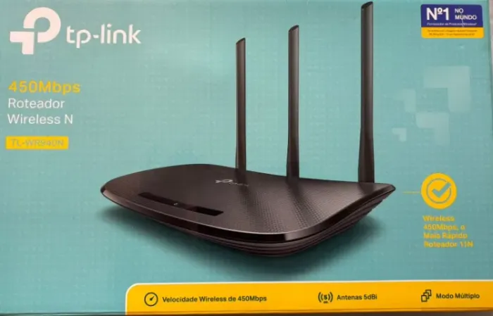 Roteador Wireless Tp-link TL-WR940N 450mbps - 3 Antenas 5 Portas