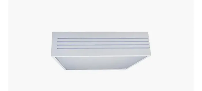 Plafon Grande (9x35x35cm) 4 Lâmpadas Branco -