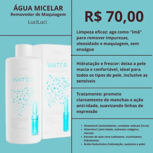 Água Micelar - 250 ml LuciLuci