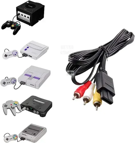 Cabo AV/RCA Audio e Video Para Super Nintendo e Outros