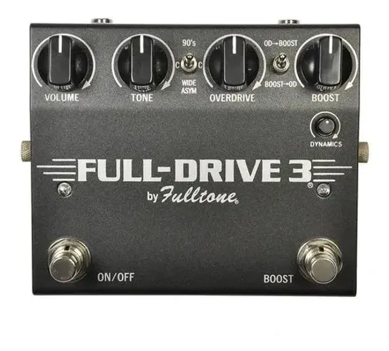 Pedal Fulltone Fulldrive 3 Preto Overdrive e Boost, mais brinde