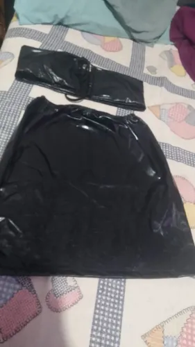 Conjunto Saia e Top Preto