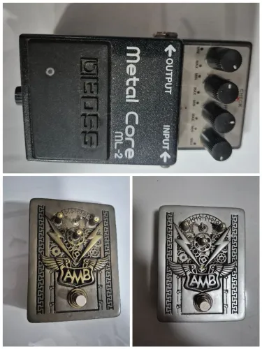 Pedais boss metal core ou amb prata ou bronze
