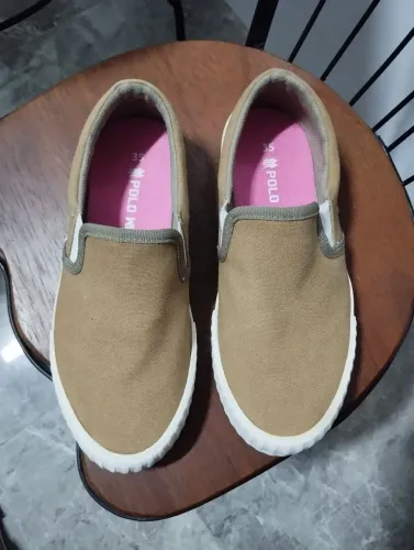 Tênis Slip On Bege Polo Wear n35/6
