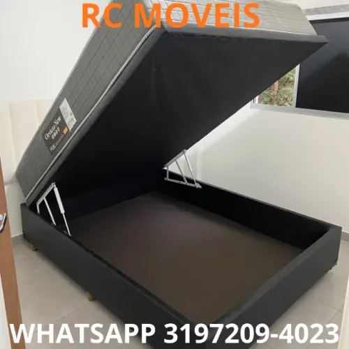 Cama Box Baú Casal Inteiriço 1.38x1.88 - Qualidade e Praticidade