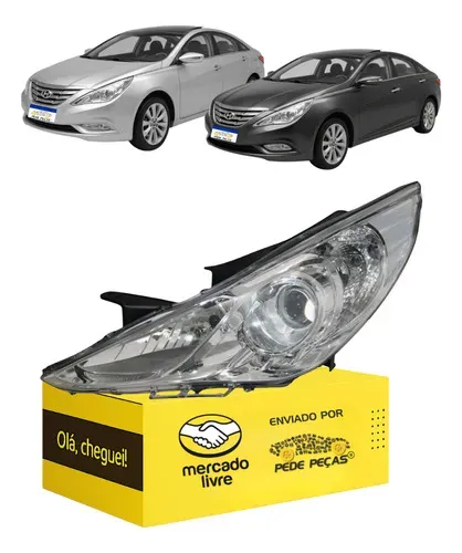 Farol Sonata 2011 2012 2013 Manual Sem Xenon L.e Esquerdo/motorista