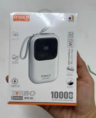 Carregador Portátil powerbank 10000mah bte86 Agold