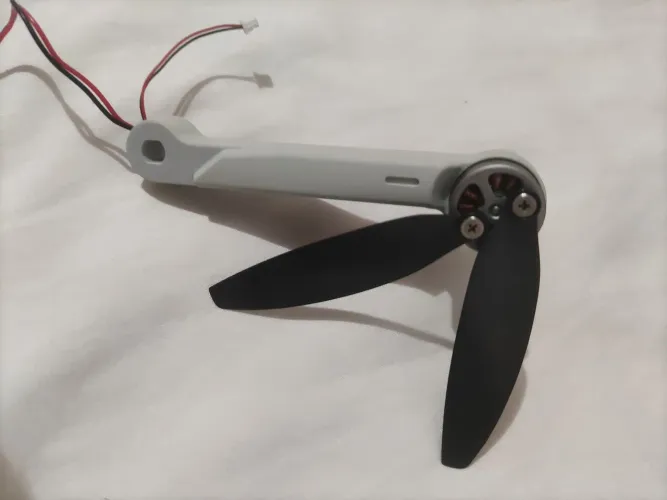 Braço A e braço B frontal drone com motor e hélices