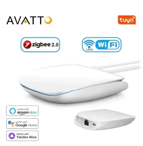 Zigbee3.0 Smart Wired Gateway Hub Smart Home Bridge Controle Remoto Sem Fio Suporte Alexa 