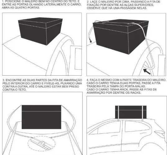  E DO BAGAGEIRO EXTERNO PARA CARRO