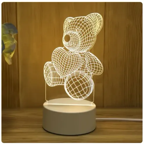 Luz Noturna Luminária Led Usb ursinho