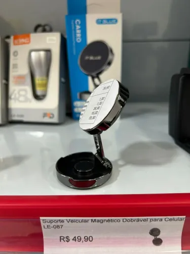 Suporte de Celular Veicular Magnético Dobrável