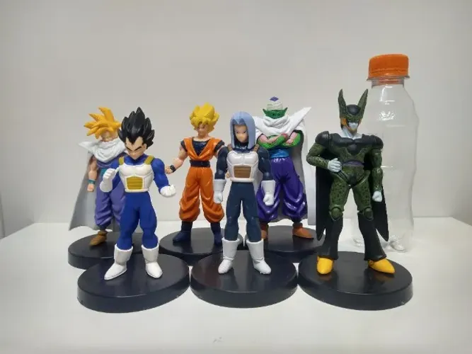 Lote Action Figure Estátuta Dragon Ball Z Saga Cell com 6 Peças