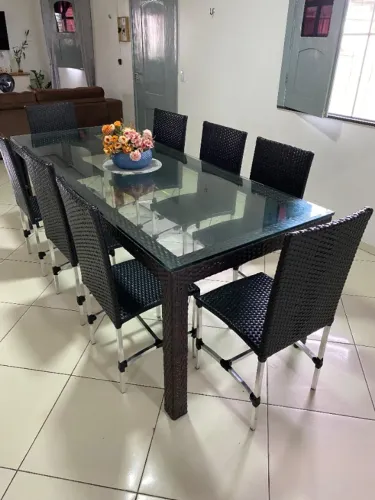 MESA DUBAI COM 08 CADEIRAS