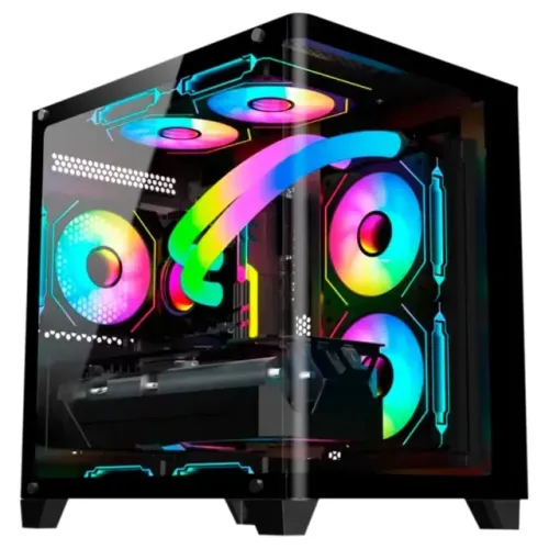 Gabinete Gamer Hayom GB1798 *Com 4 Fans Led Rgb Controlável* -Micro-ATX Mini-ITX - WZetta