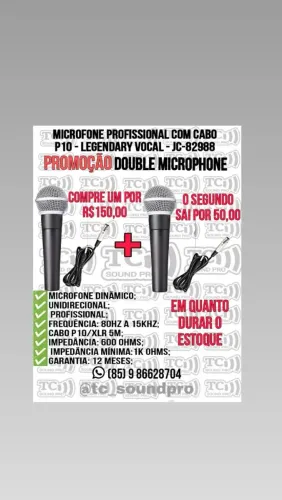 Microfone profissional sm58 em promoção combo