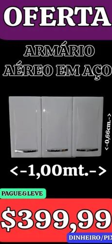 DESAPEGO! ARMÁRIO AÉREO EM AÇO, LEIAM: