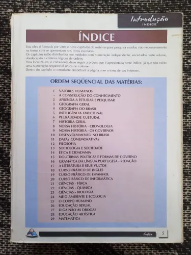 Livro Escola Viva - Português, Matemática, História, Geografia, Química, Física, Inglês 