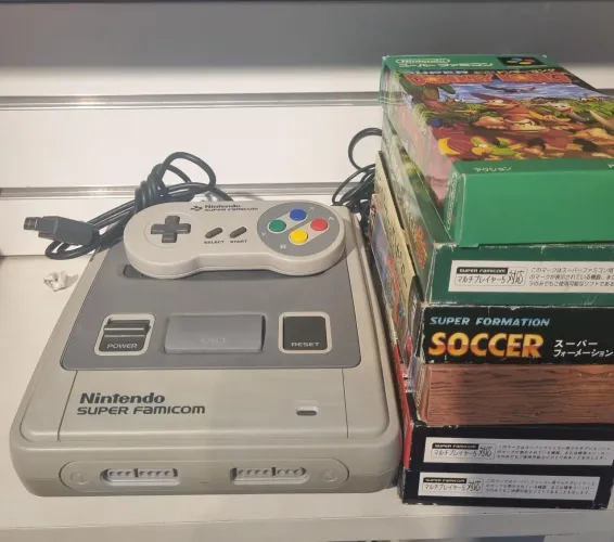Nintendo Super Famicom japonês raro com 6 jogos originais