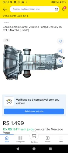 Câmbio Belina del Rey 88 motor CHT 