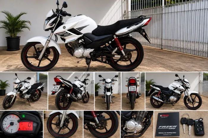 Yamaha Fazer 150 SED 2015 | Única Dona | Manual e Chave Reserva | Alarme