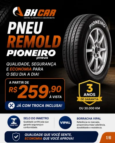 Pneus Pioneira Aro 14, 15 e 16 Trocado