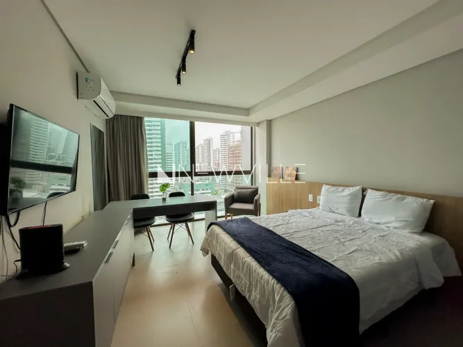 Apartamento para locação no Edifício Rooftop.470, em Boa Viagem  28,32m², 1 quarto e mobil