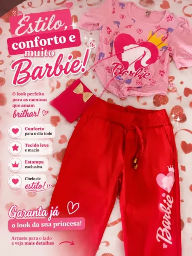 Conjunto barbie! Vwstw até 6 anos