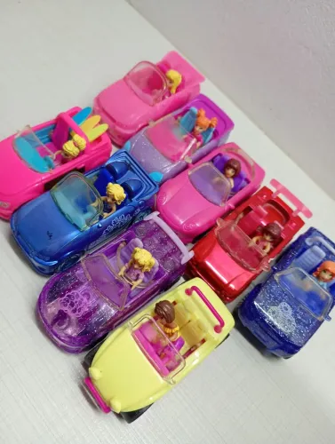 Carrinhos Polly Pocket - 9 unidades 