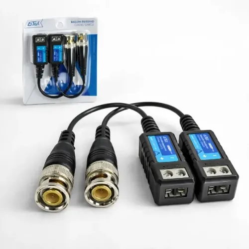kit 2 balun passivo aitek sigma-p102 um canal utp cat5/5e/6 720p 1080p p101