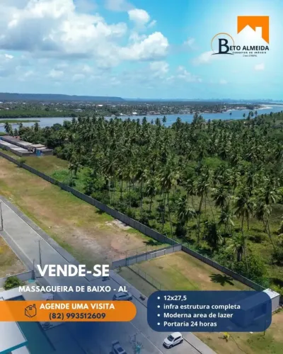 Maravilha de LOTE a venda em condominio fechado em massagueira - AL