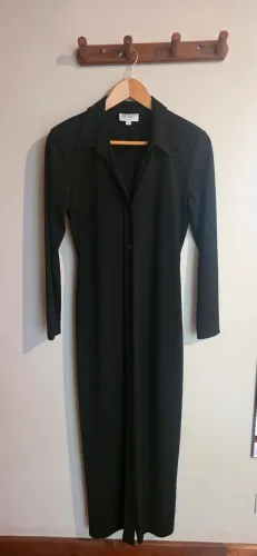 Vestido botões preto Gregory