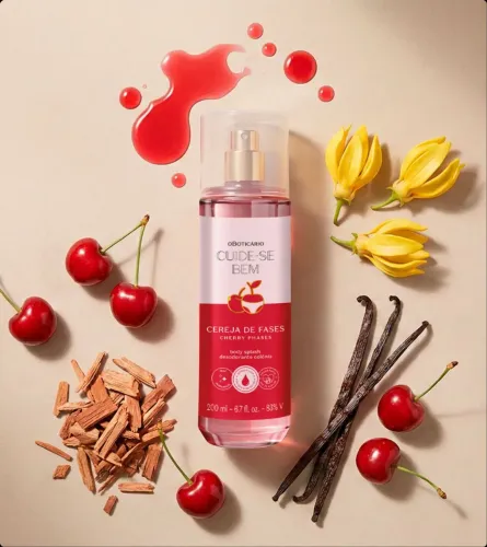 BODY SPLASH O BOTICÁRIO CEREJA DE FASES E NUVEM