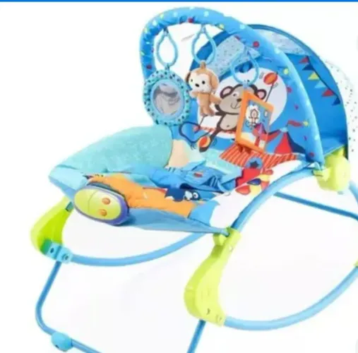 Cadeira de balanço bebe com musica e brinquedos 