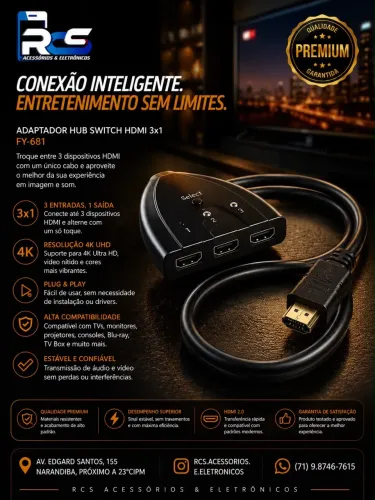 Extensor HDMI 3x1